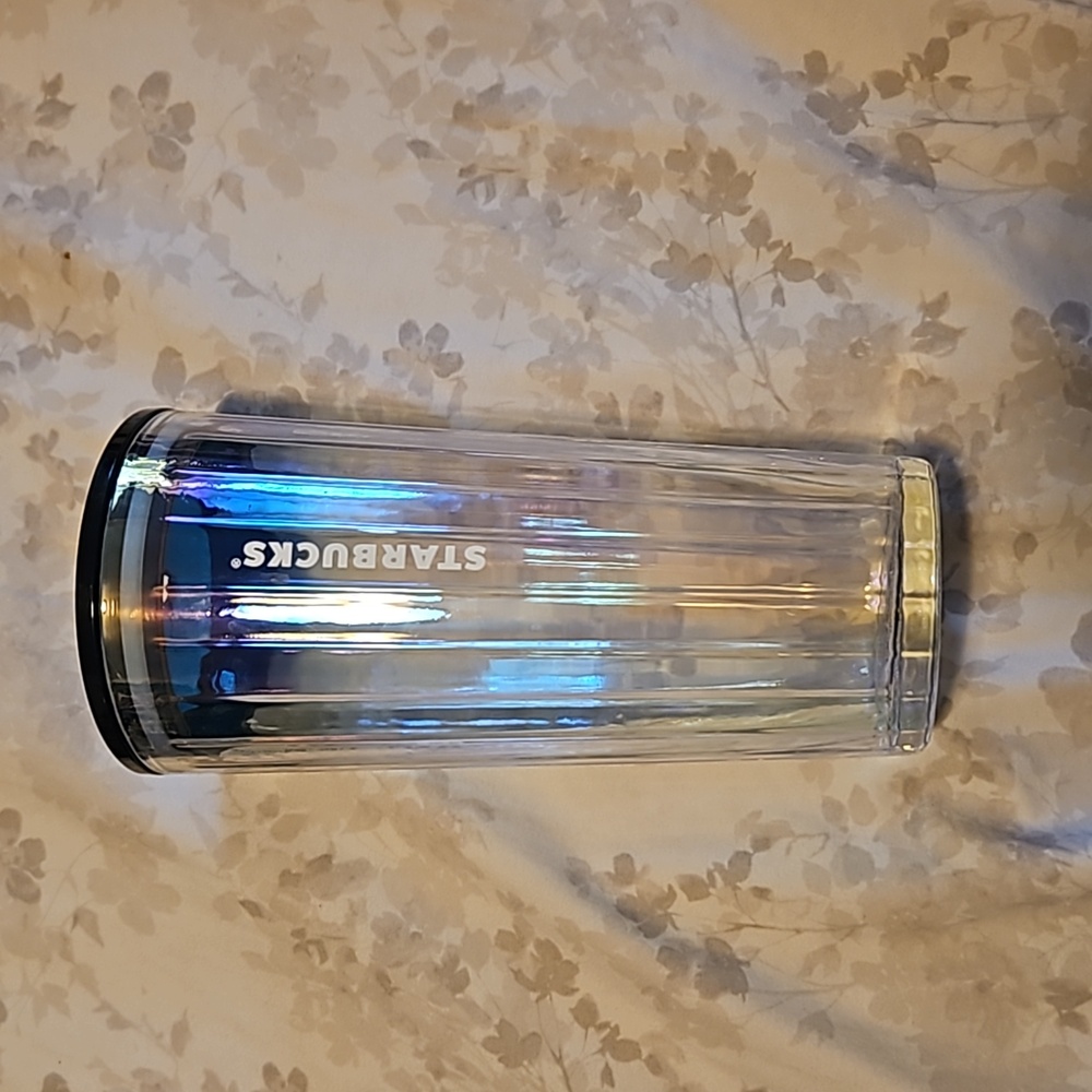 Glass iridescent Starbucks cup